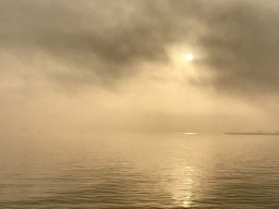 Kastrup and Oresund one foggy morning